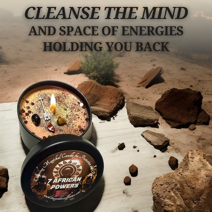 7 African Powers Conjuring Candle - Protection, Overcoming Obstacles, Spiritual Strength and Guidance
