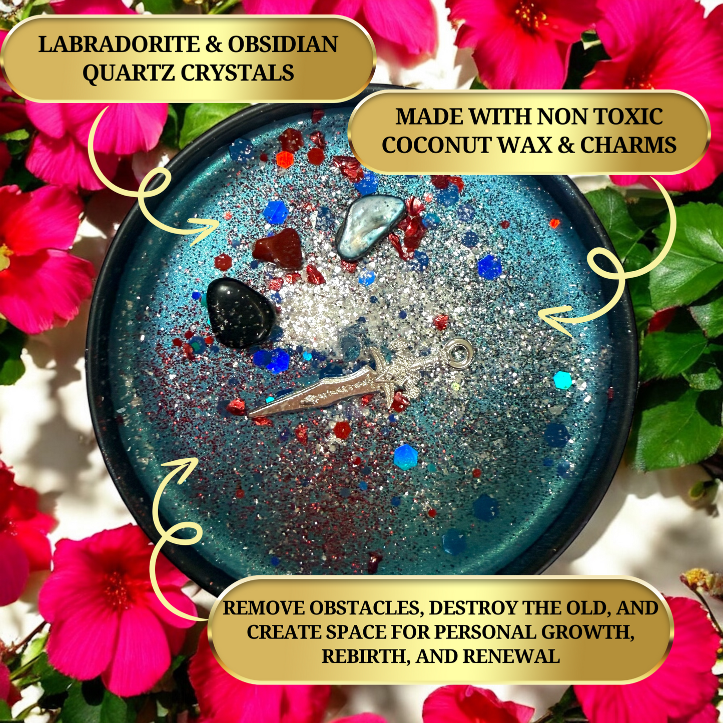 Kali Spell Candle - Remove Obstacles, Destroy the old, Personal growth, Rebirth & Renewal