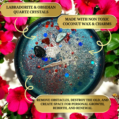 Kali Spell Candle - Remove Obstacles, Destroy the old, Personal growth, Rebirth & Renewal