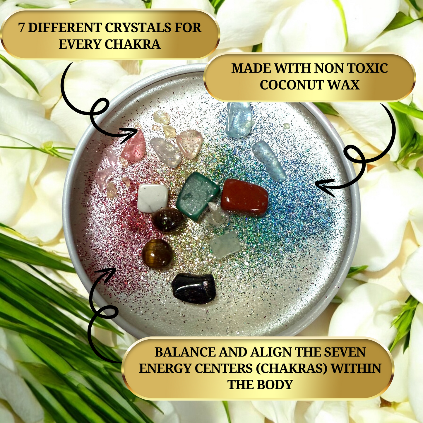 Seven Chakras Balancing Magic Candle