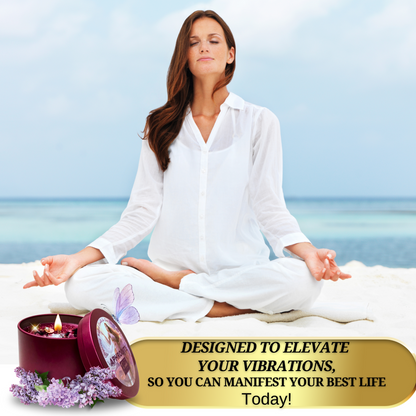 Aphrodite Spell Candle – Love, Self-Love & Romance Ritual Candle with Crystals & Rose Petals