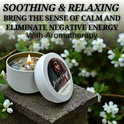 Religious Prayer Candle with Clean-Burning Cotton Wick