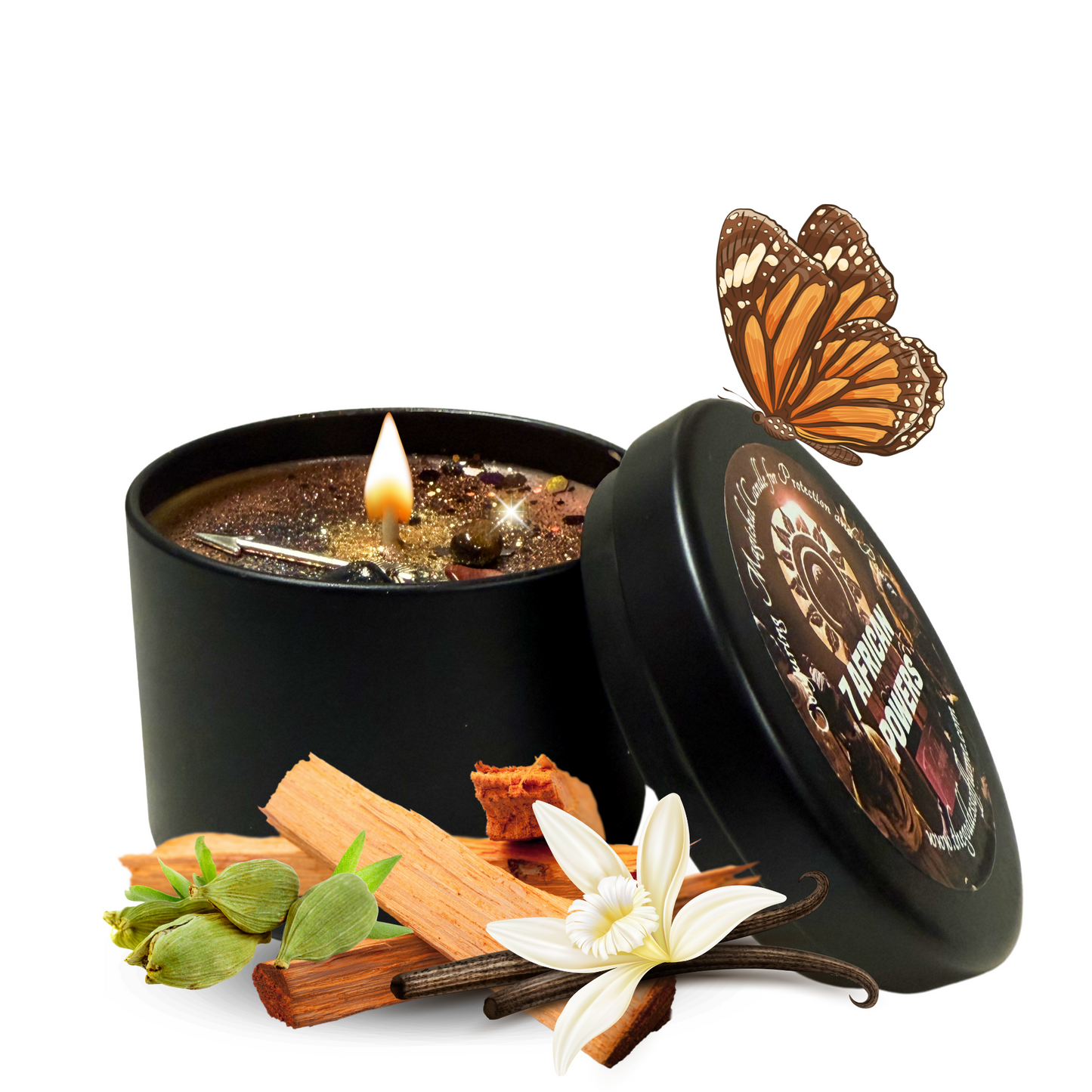 7 African Powers Conjuring Candle - Protection, Overcoming Obstacles, Spiritual Strength and Guidance