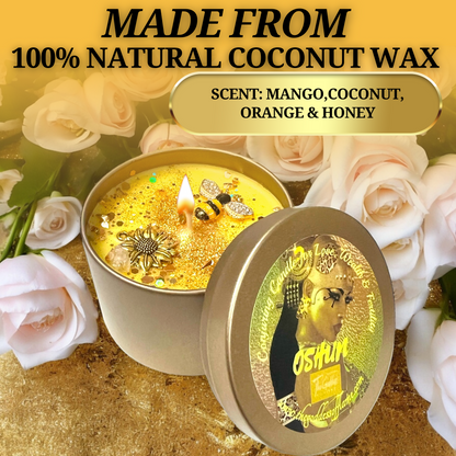Oshun Conjuring Spell Candle for Love, Wealth, Fertility and Marriage