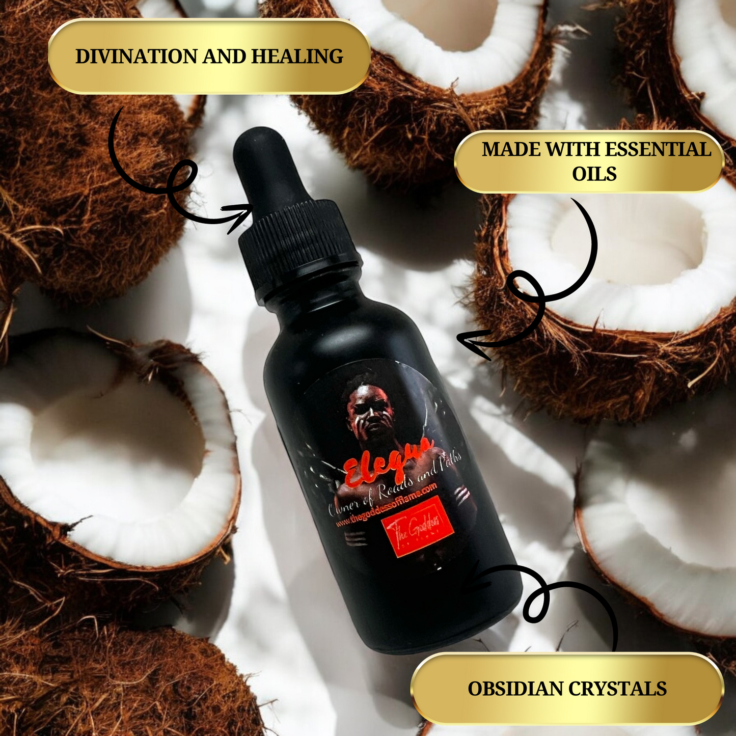 Elegua Conjure Oil Dropper - Opening Roads, Overcoming Blockages,  Protection and Guidance