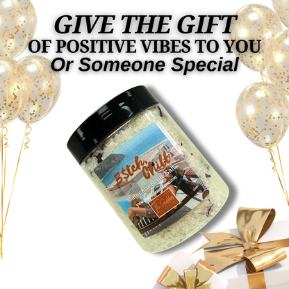 Stress relief bath salt with calming and grounding energy