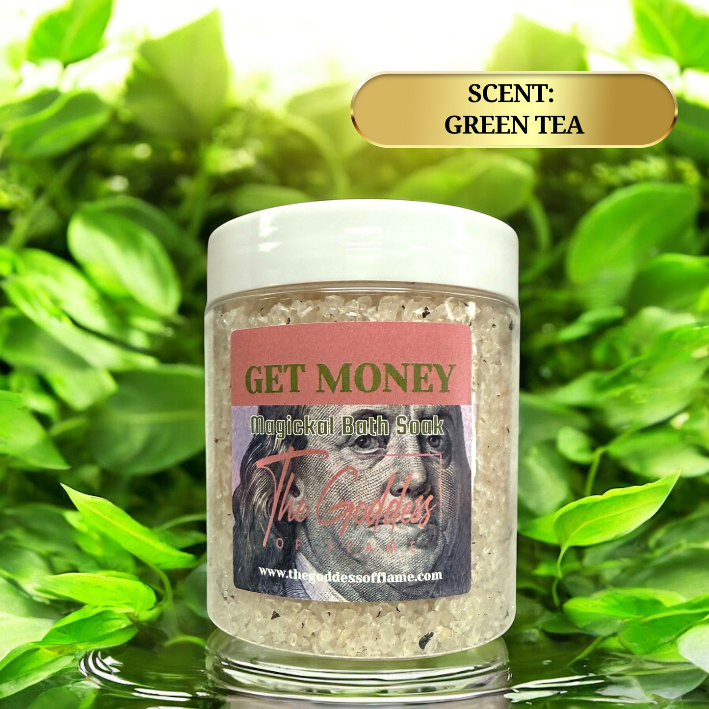 Ritual bath salt designed to attract money and financial flow