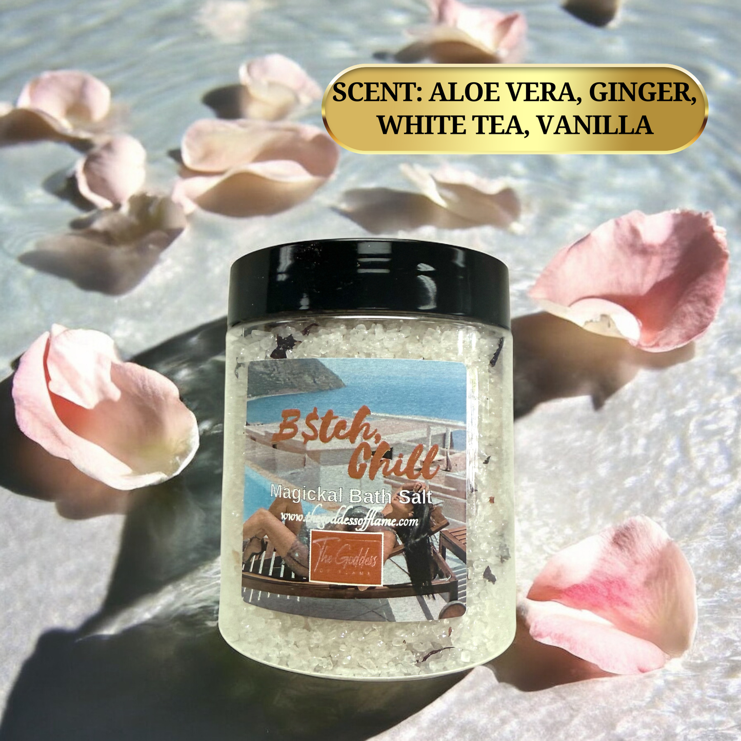 Calming ritual bath salt designed to reduce tension and promote peace