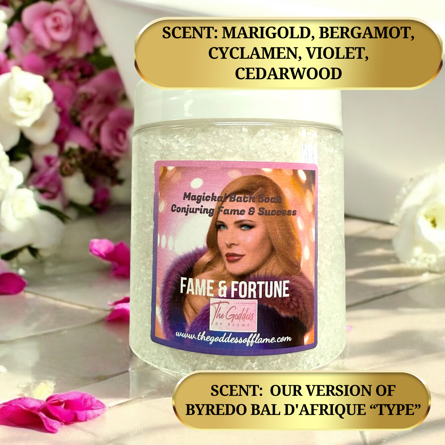 Ritual bath salt designed to attract prosperity and financial flow