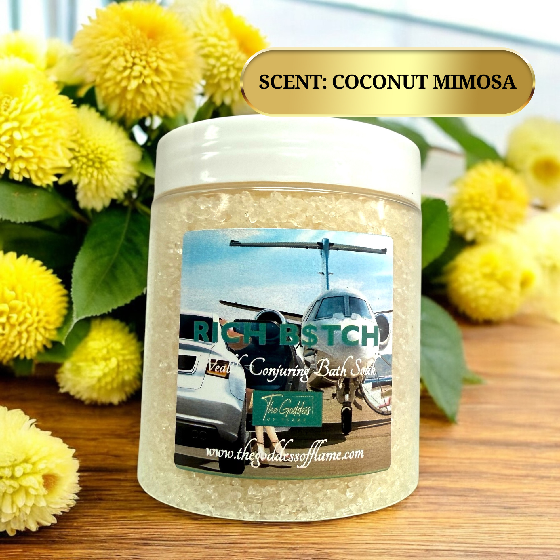 Ritual bath salt designed to attract money and prosperity