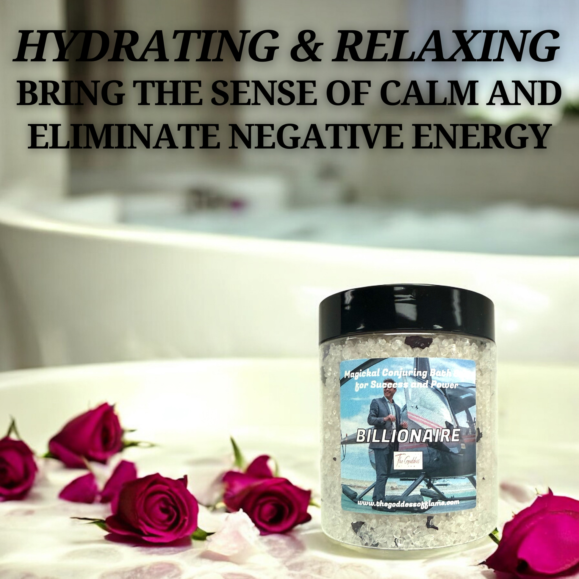 Wealth and success bath salt with luxury aesthetic