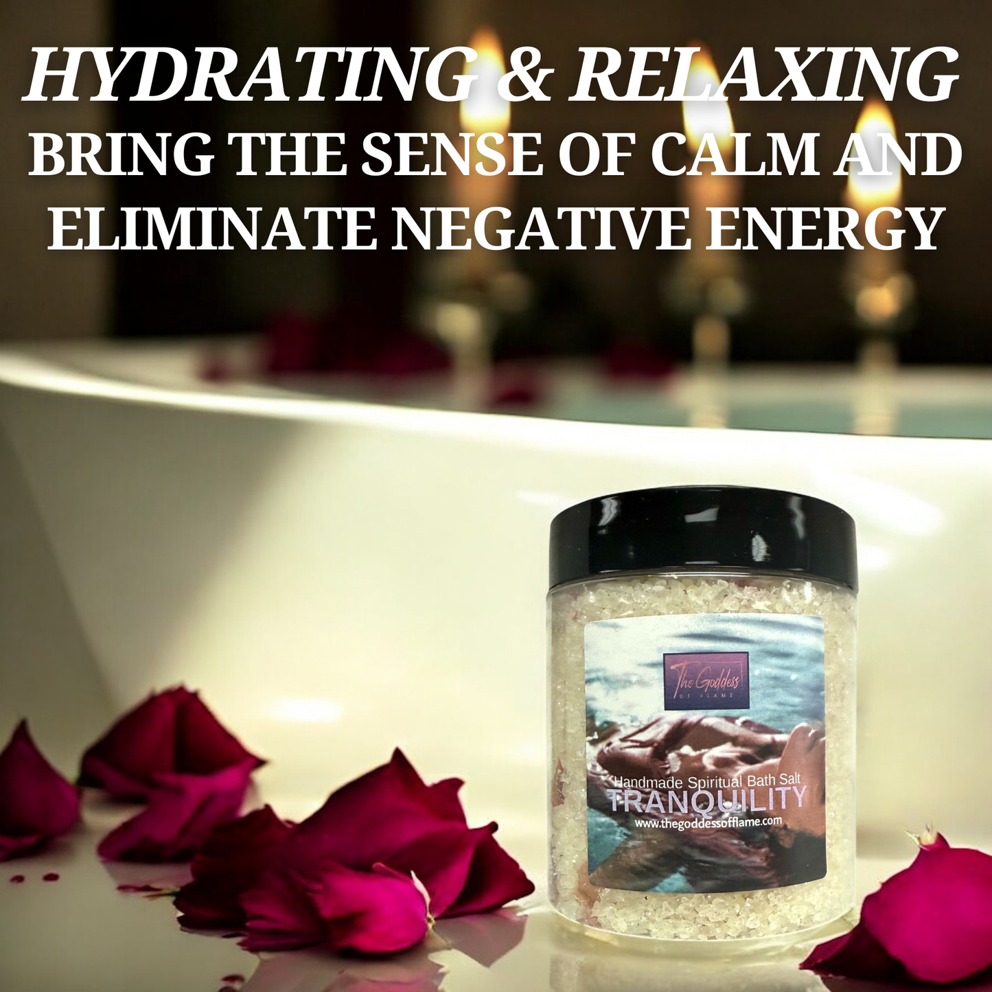 Calming ritual bath salt for peaceful energy and rest