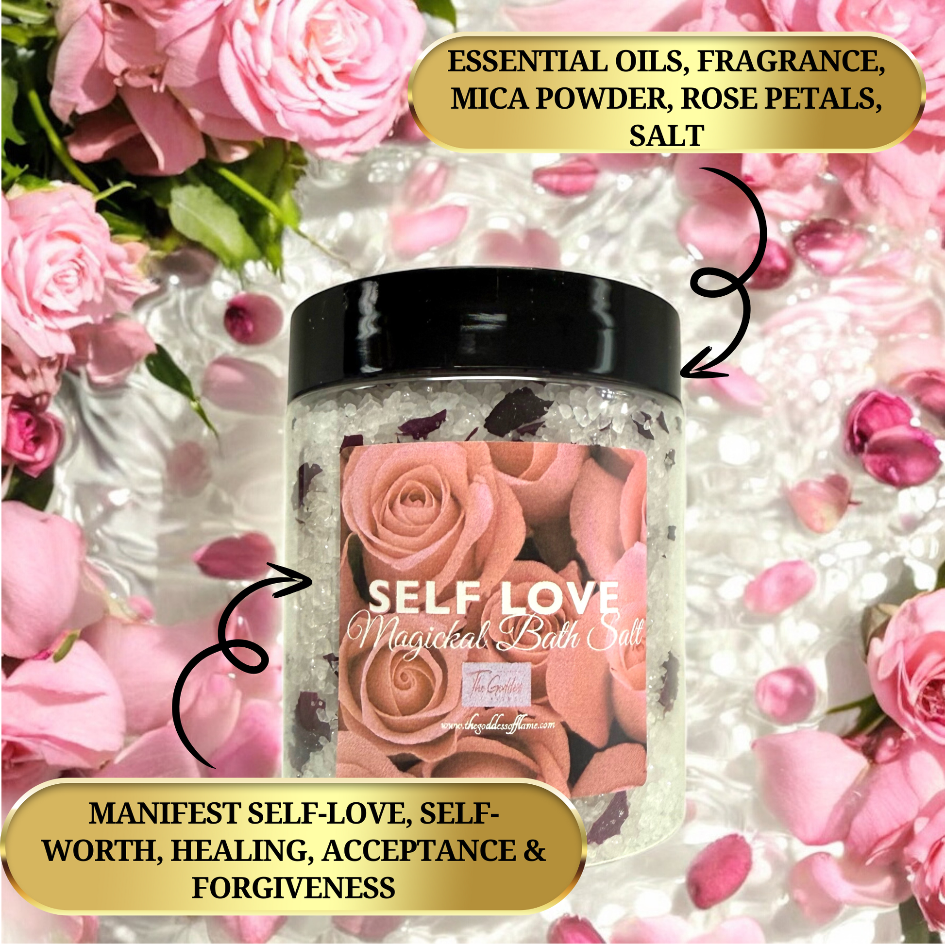 Self love bath soak for nurturing and heart-opening rituals