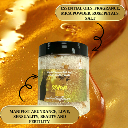 Oshun bath soak for prosperity, beauty, and emotional healing