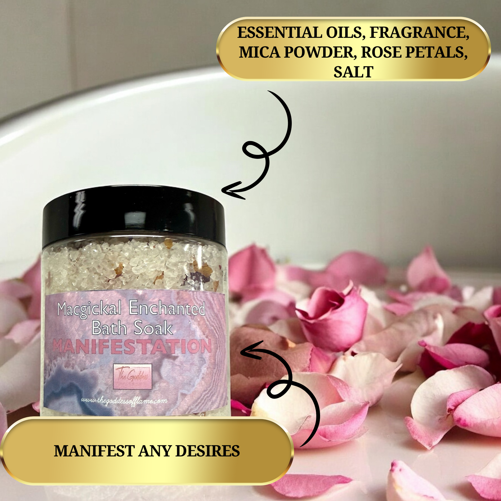 Manifestation bath soak for law of attraction and clarity