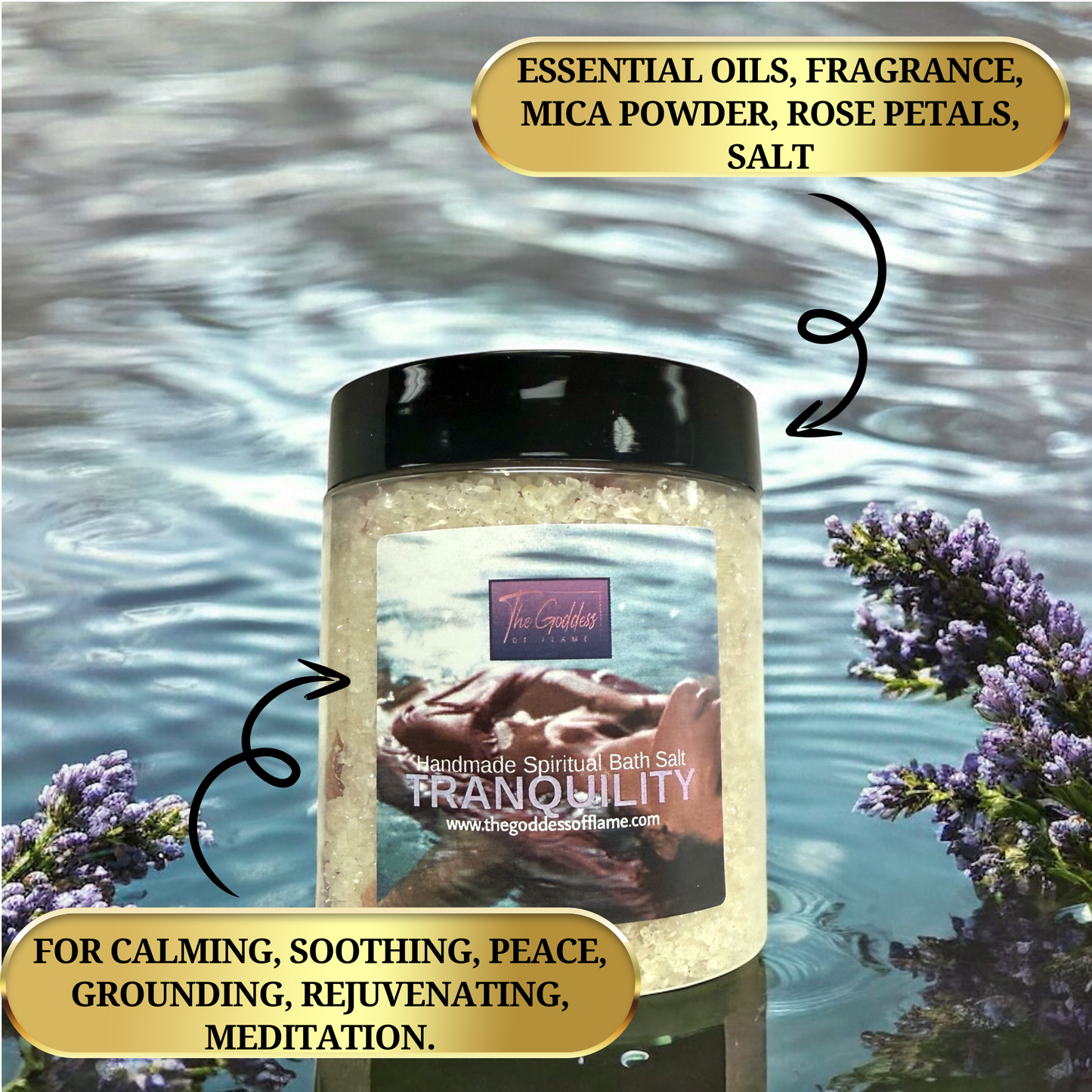 Bath salt for relaxation, meditation, and self-care