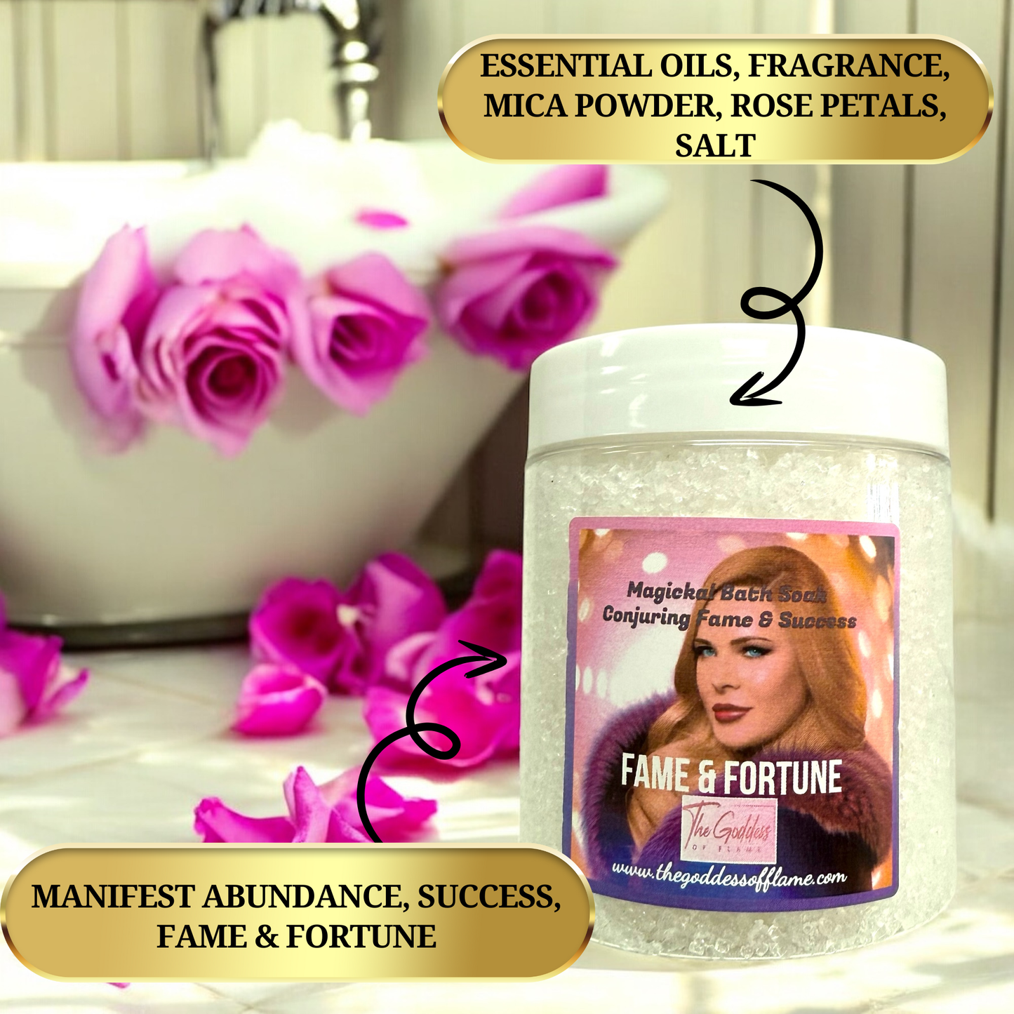 Fame & Fortune bath soak for manifestation and intention setting