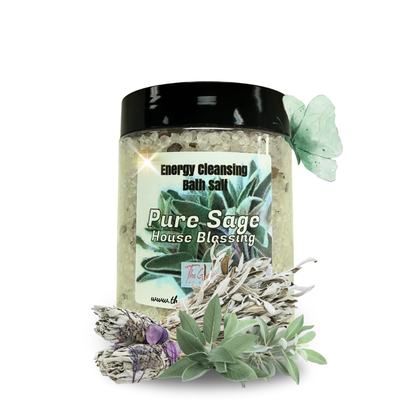 Pure Sage Bath Salt for energy cleansing and spiritual purification