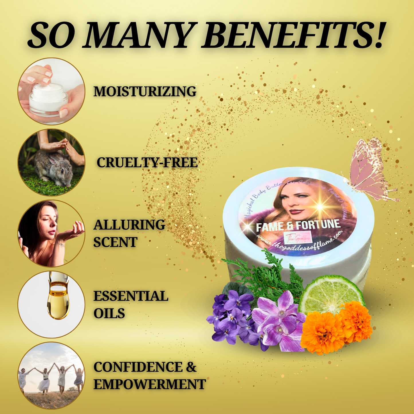 Fame & Fortune Body Butter – Manifest Wealth, Confidence & Magnetic Energy