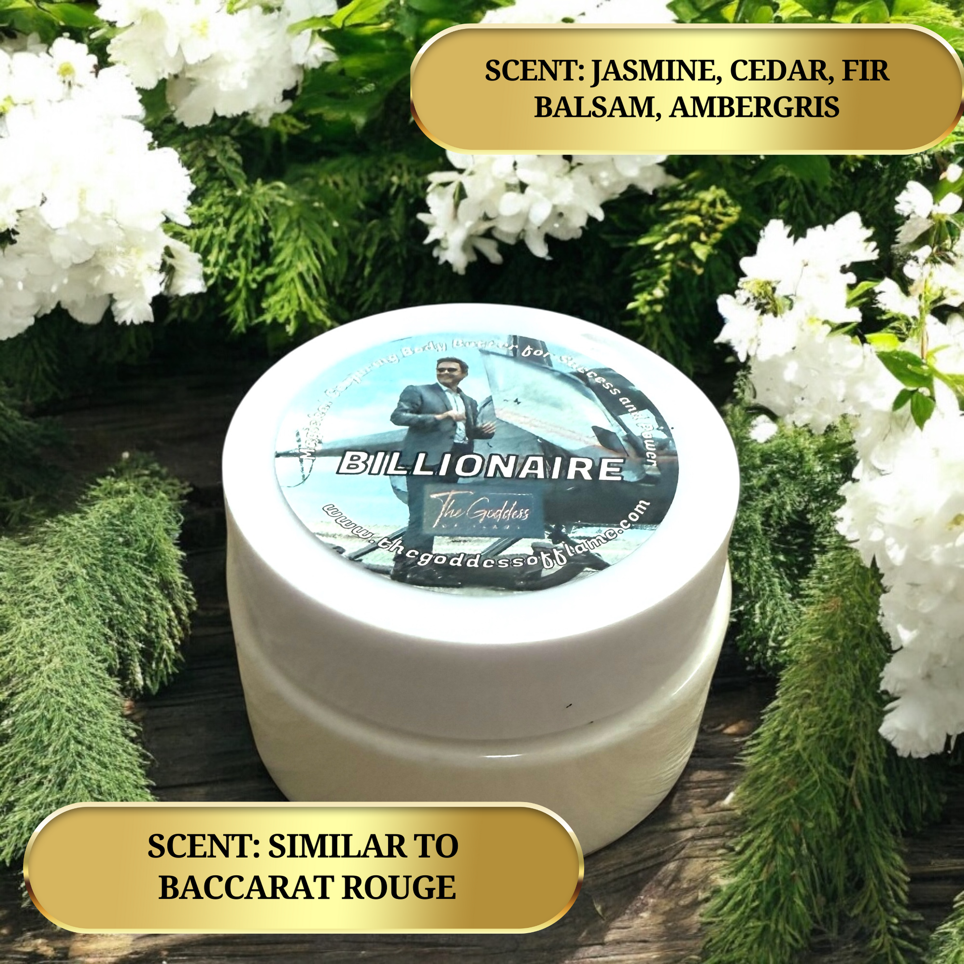 Crystal-infused body butter with citrine and pyrite