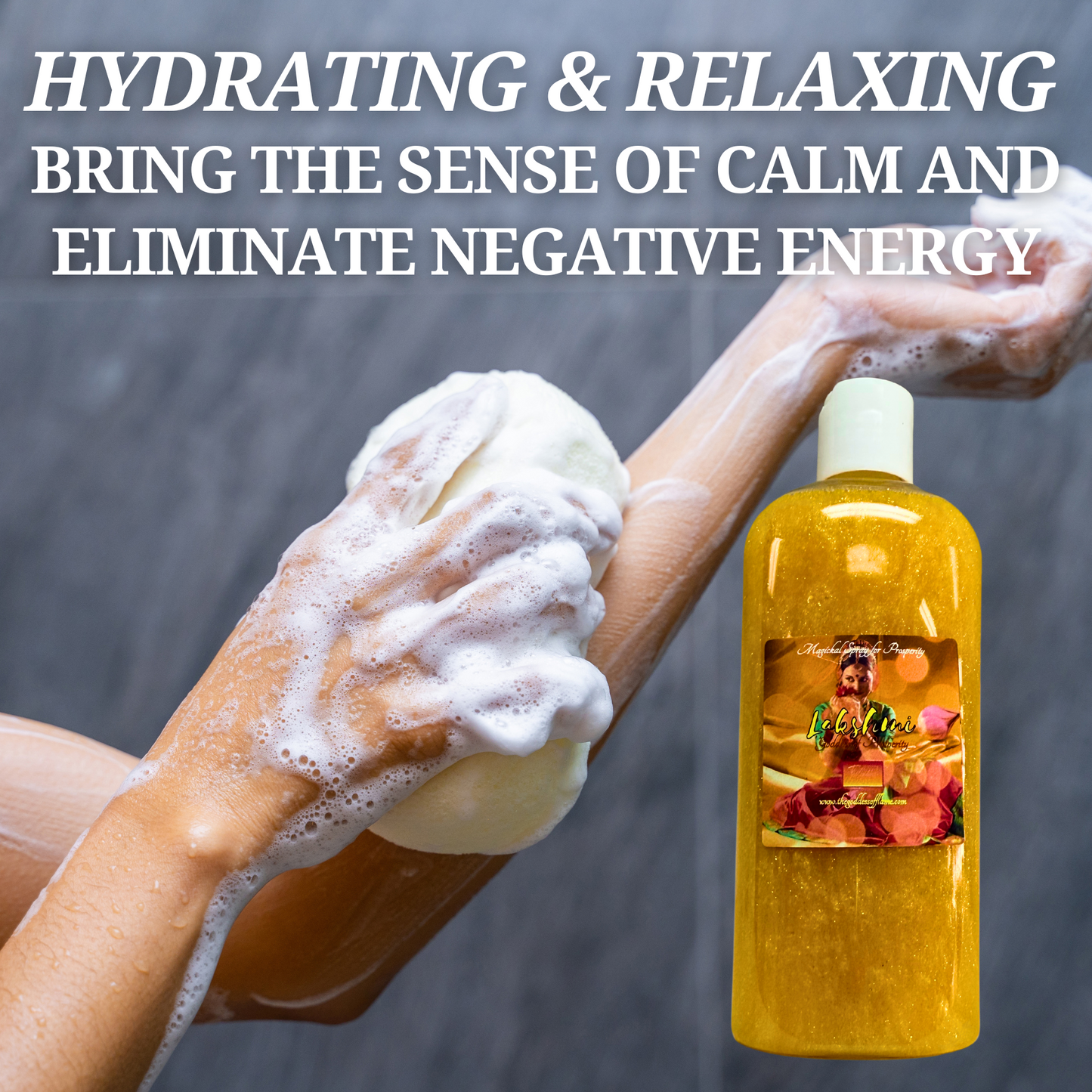 Lakshmi Hindu Goddess of Wealth Body Wash - For Abundance, Success & Wealth