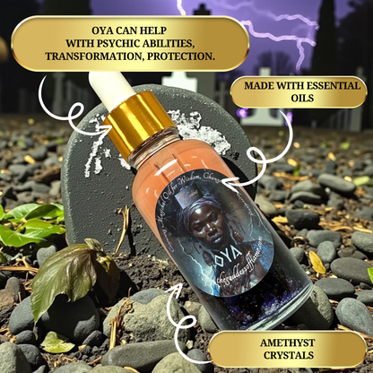 Storm goddess inspired ritual oil dropper for empowerment