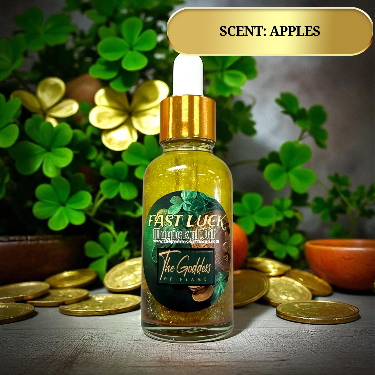 Hoodoo Fast Luck oil for love, money, and good fortune rituals