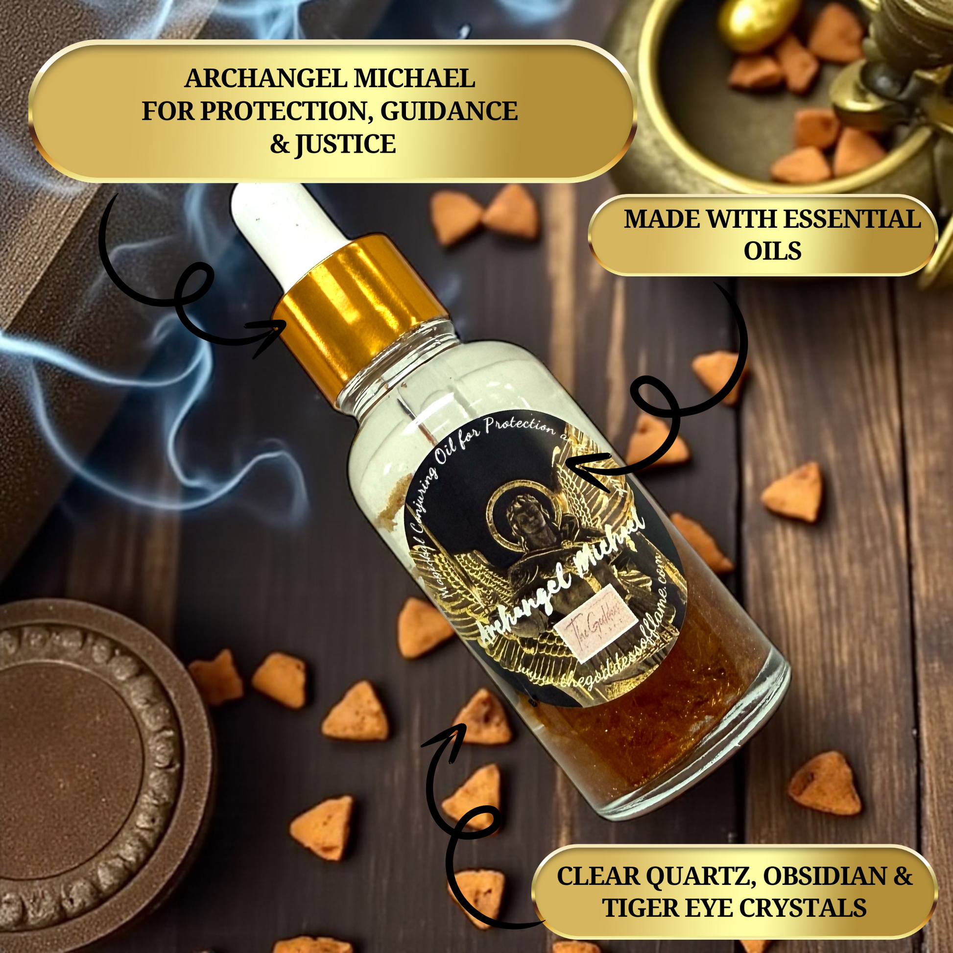 Spiritual protection oil inspired by Archangel Michael