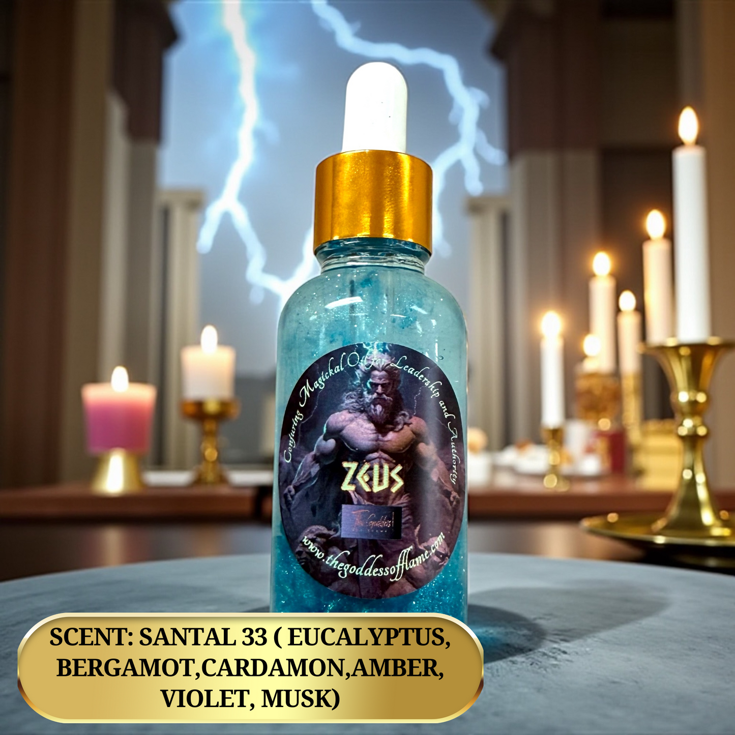 The Goddess of Flame Zeus anointing oil 1 oz
