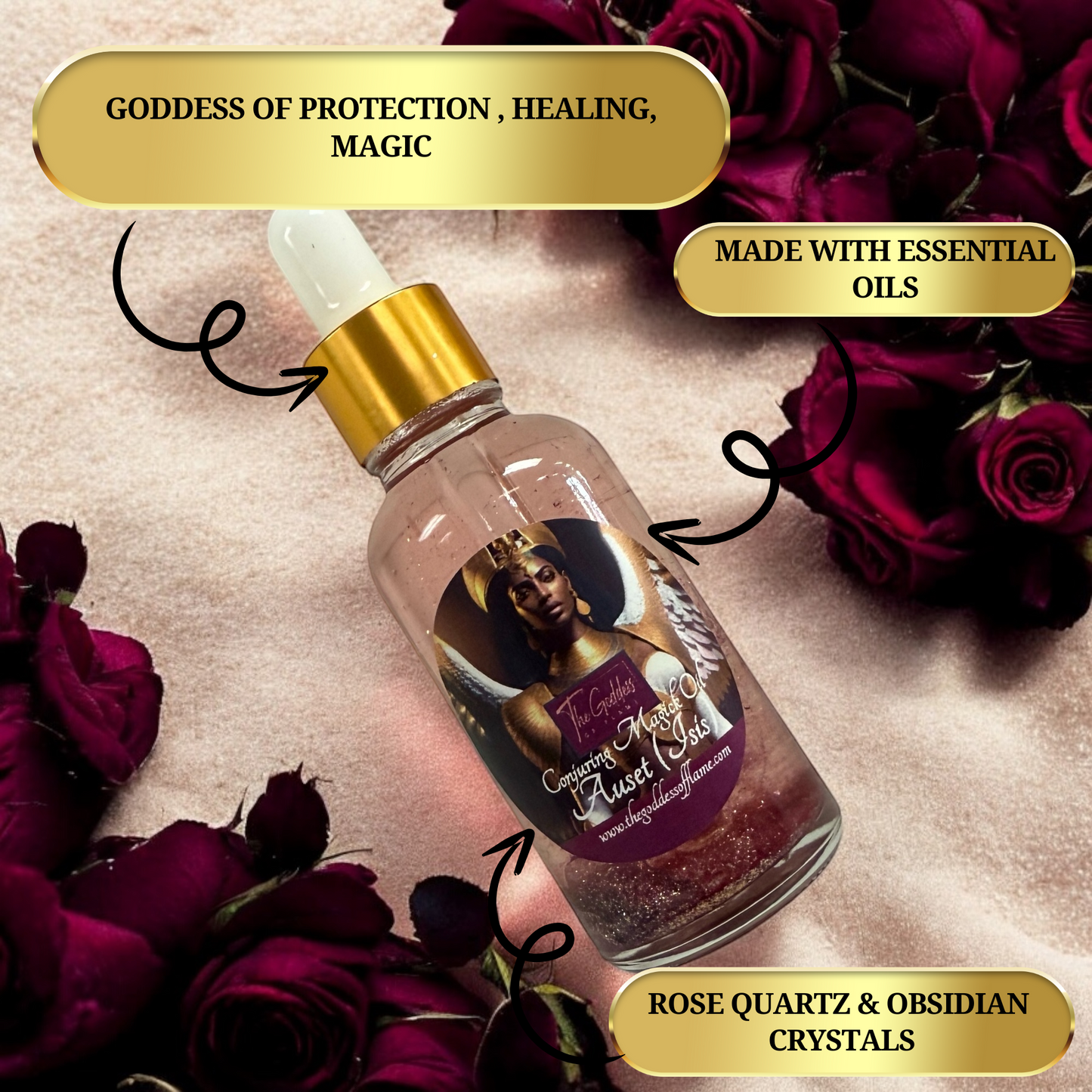 Auset (Isis) Conjuring Oil - Egyptian Goddess Of Magick, Healing & Protection
