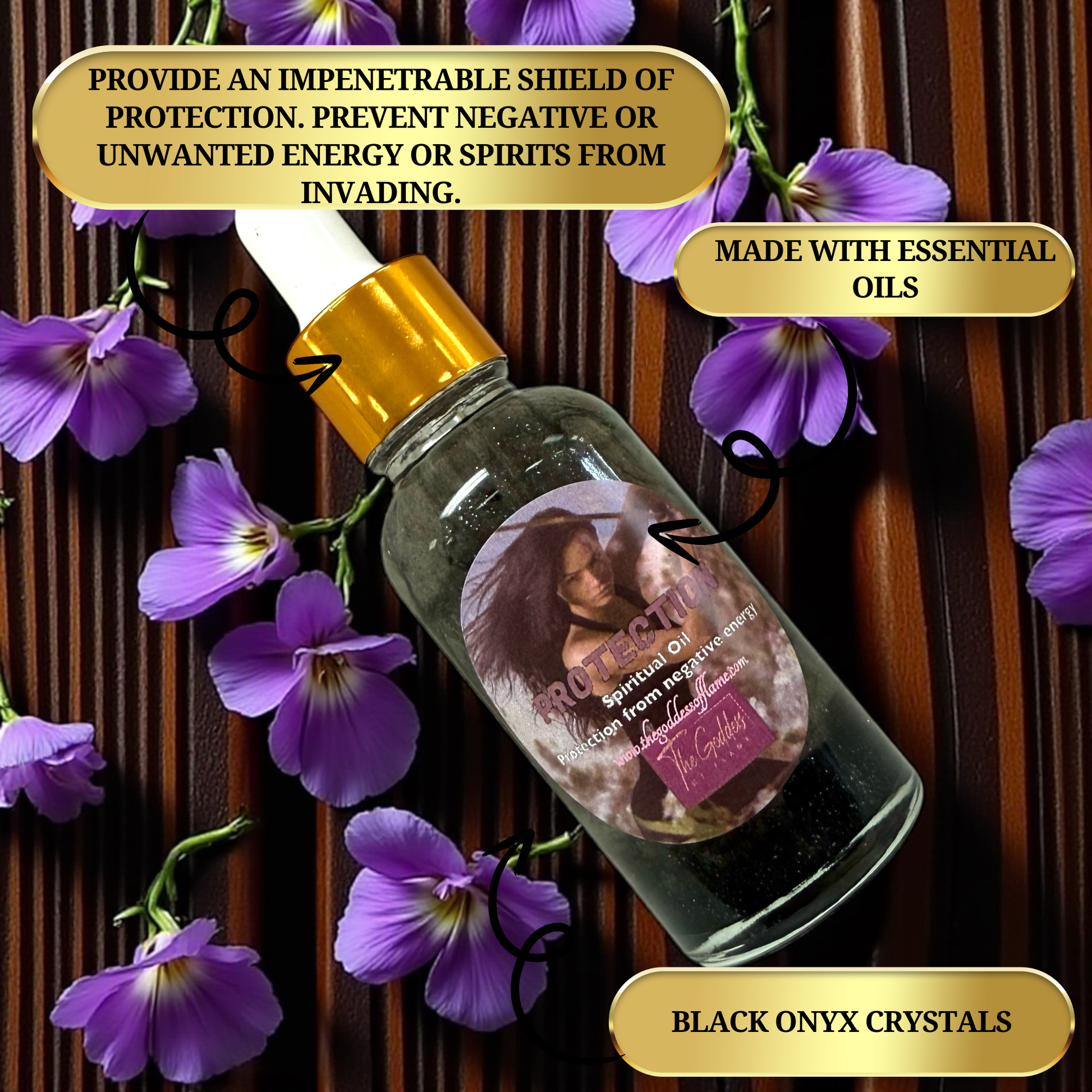 The Goddess of Flame Protection Oil for Hoodoo, Wiccan, Pagan, Conjure