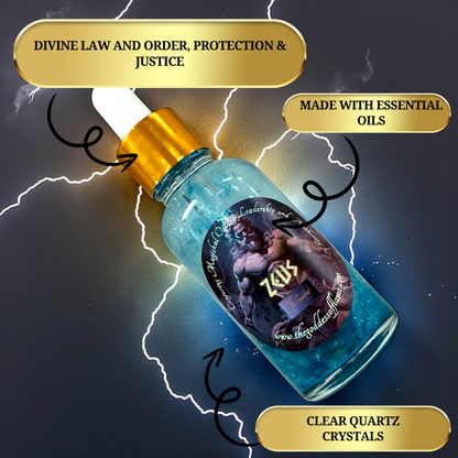 Greek God Zeus ritual oil for strength and confidence