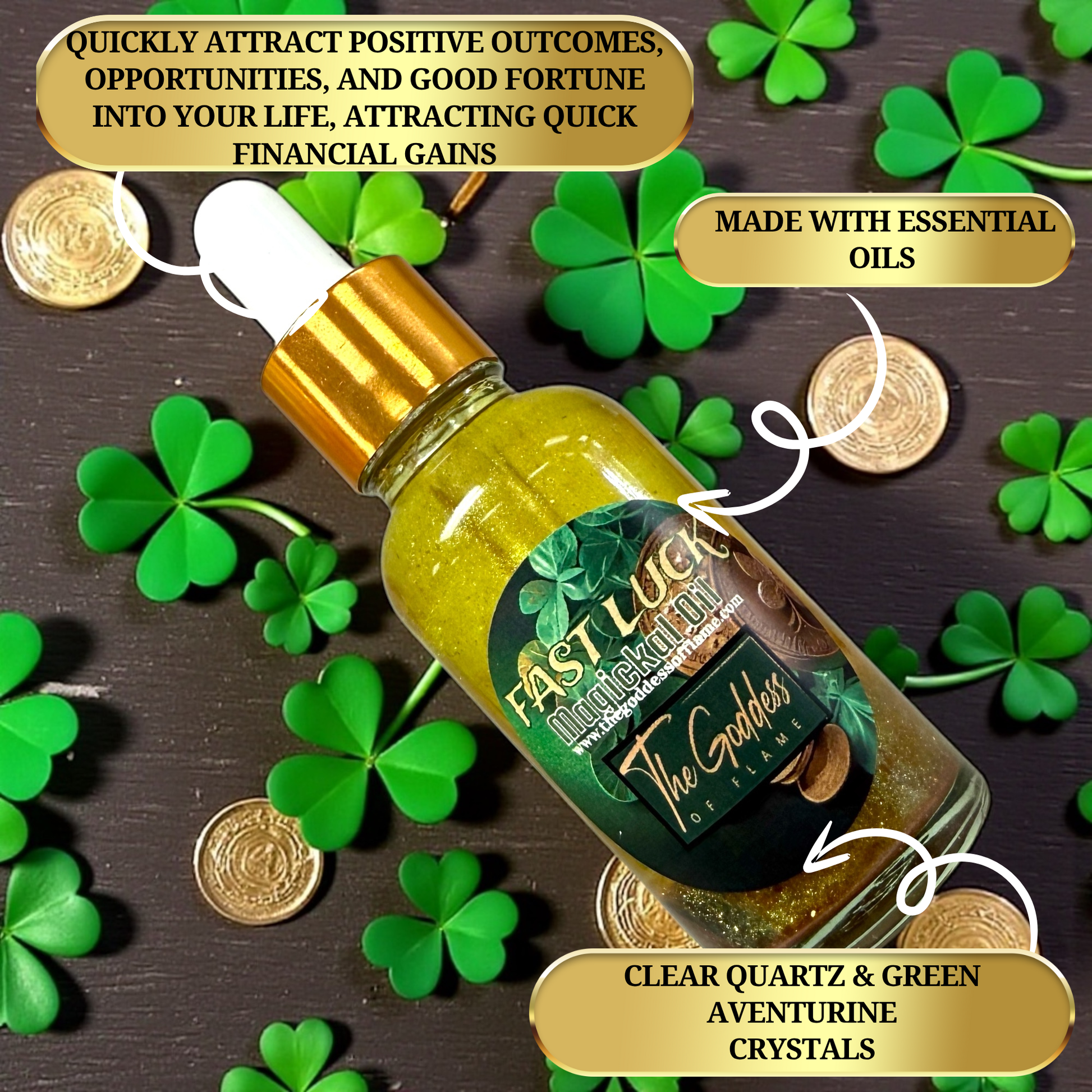Conjure oil for attraction, success, and fast manifestation