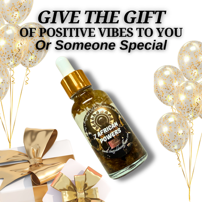 Applying 7 African Orishas oil for open road ritual