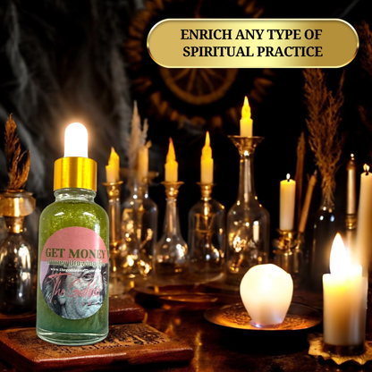 Get Money Drawing Anointing Oil Dropper - Cash Flow, Abundance & Wealth Rituals