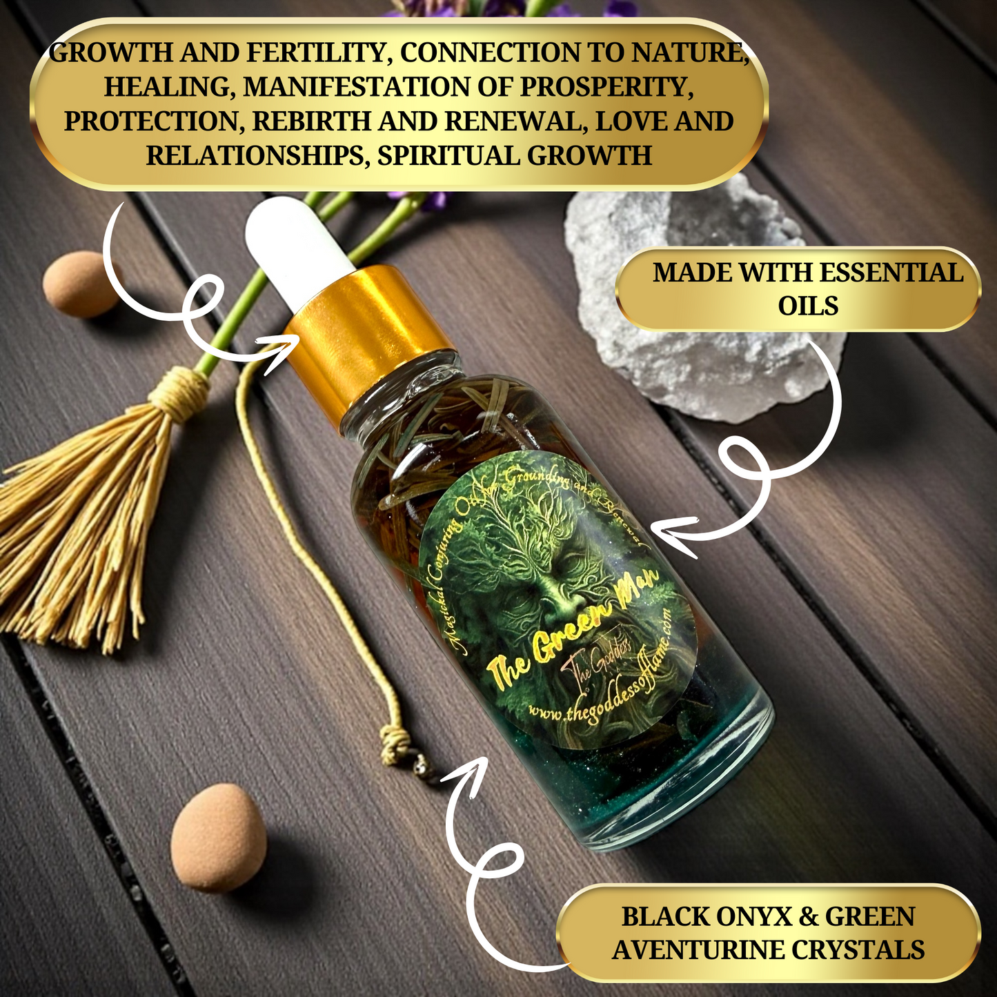 Celtic fertility oil for prosperity and growth in witchcraft
