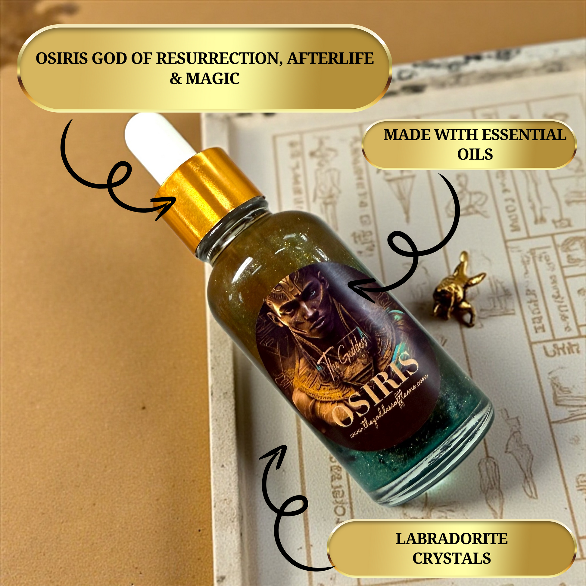 Egyptian God Osiris ritual oil for healing and renewal