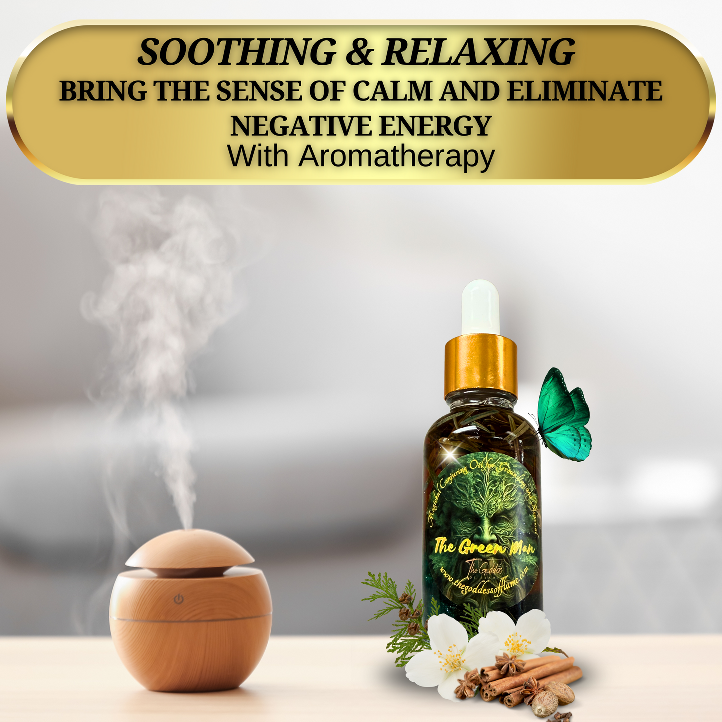 Wiccan and Pagan Green Man oil for grounding and renewal
