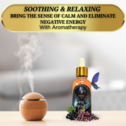 Applying Oya oil dropper for life change ritual