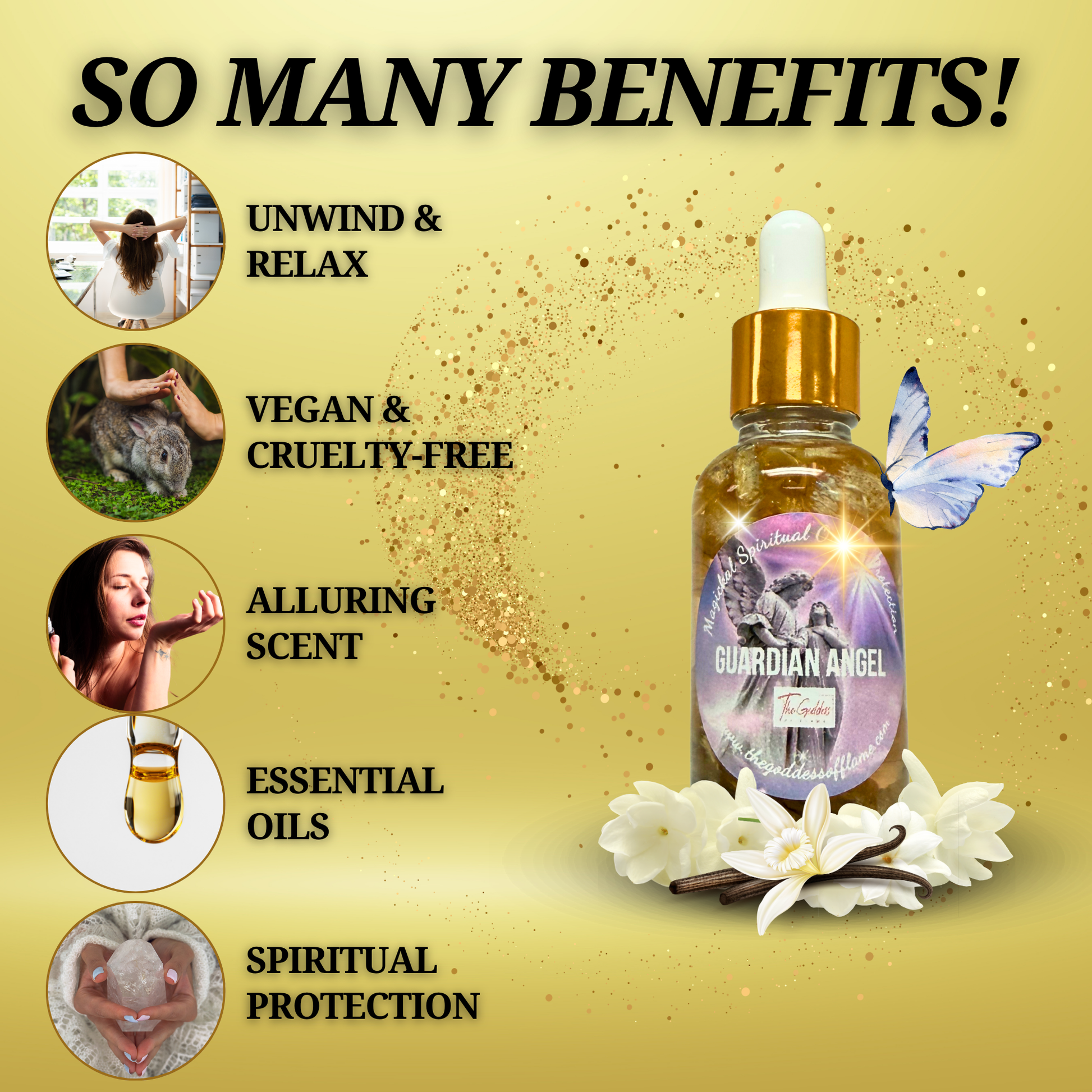 Angel altar oil with candle and prayer tools