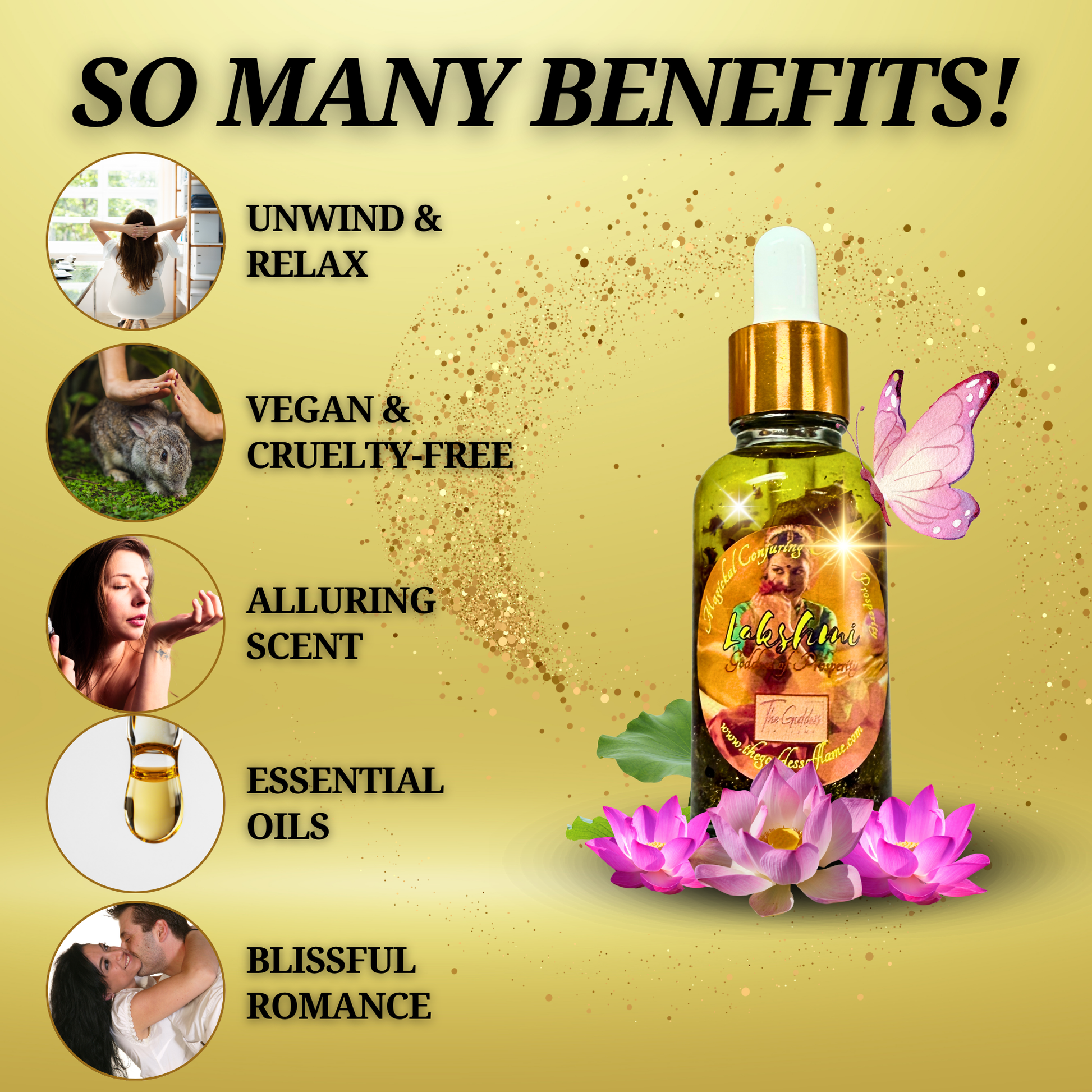 Wiccan and Pagan Lakshmi Oil for abundance and manifestation