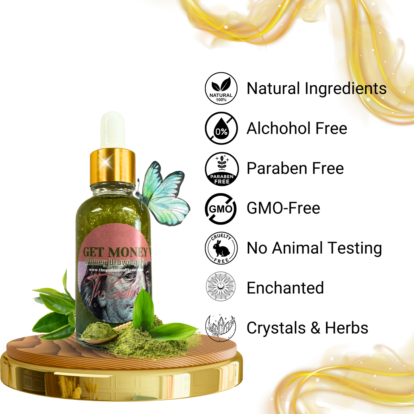 Get Money Drawing Anointing Oil Dropper - Cash Flow, Abundance & Wealth Rituals