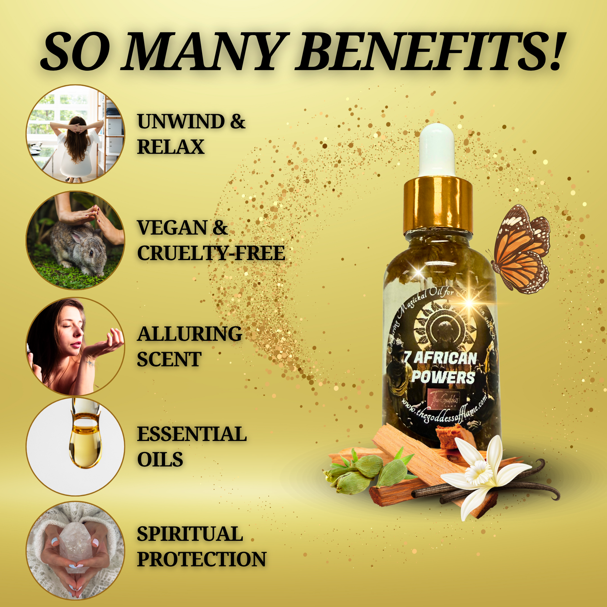 Handmade seven african powers oil by The Goddess Of Flame