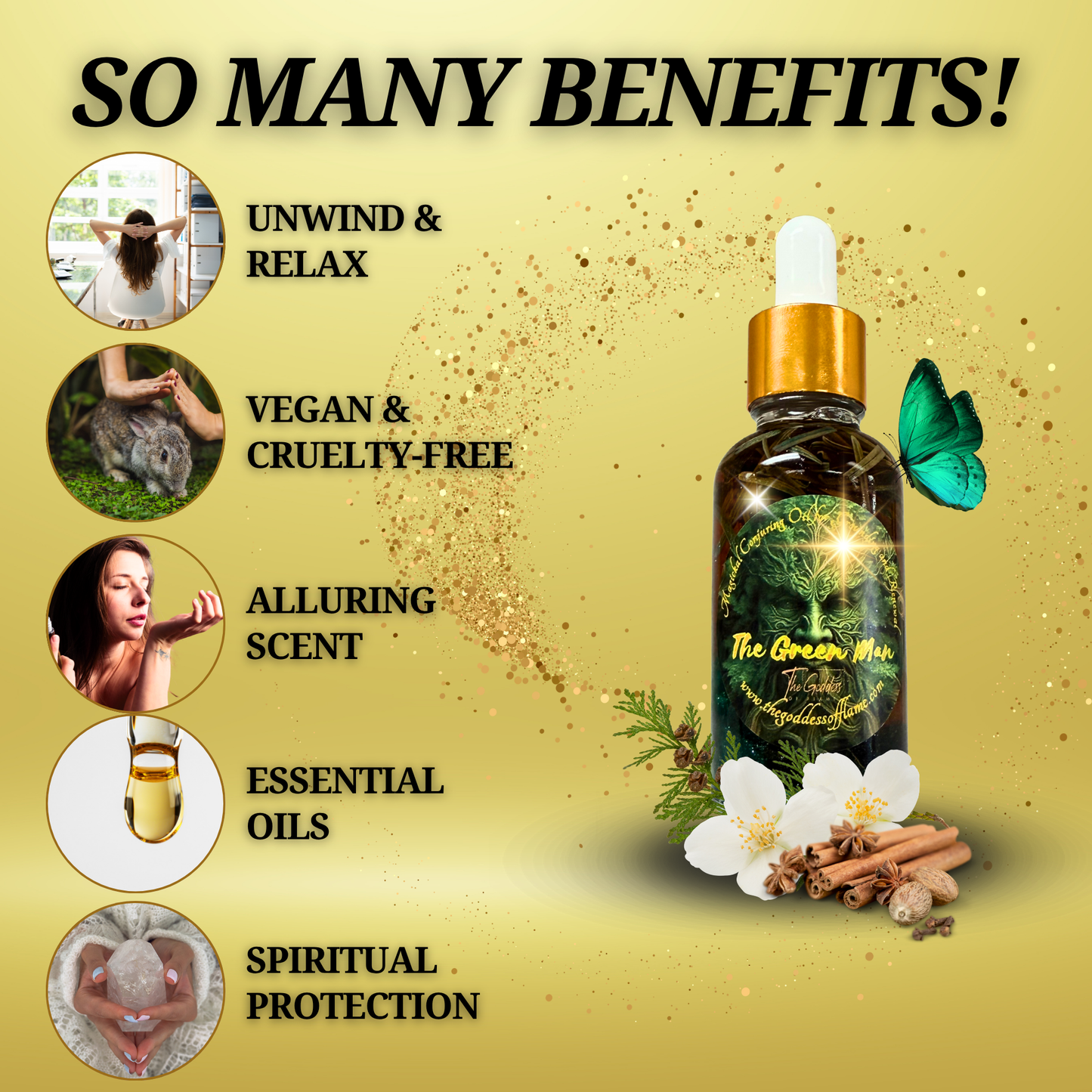 Spiritual anointing oil inspired by forest and nature magic