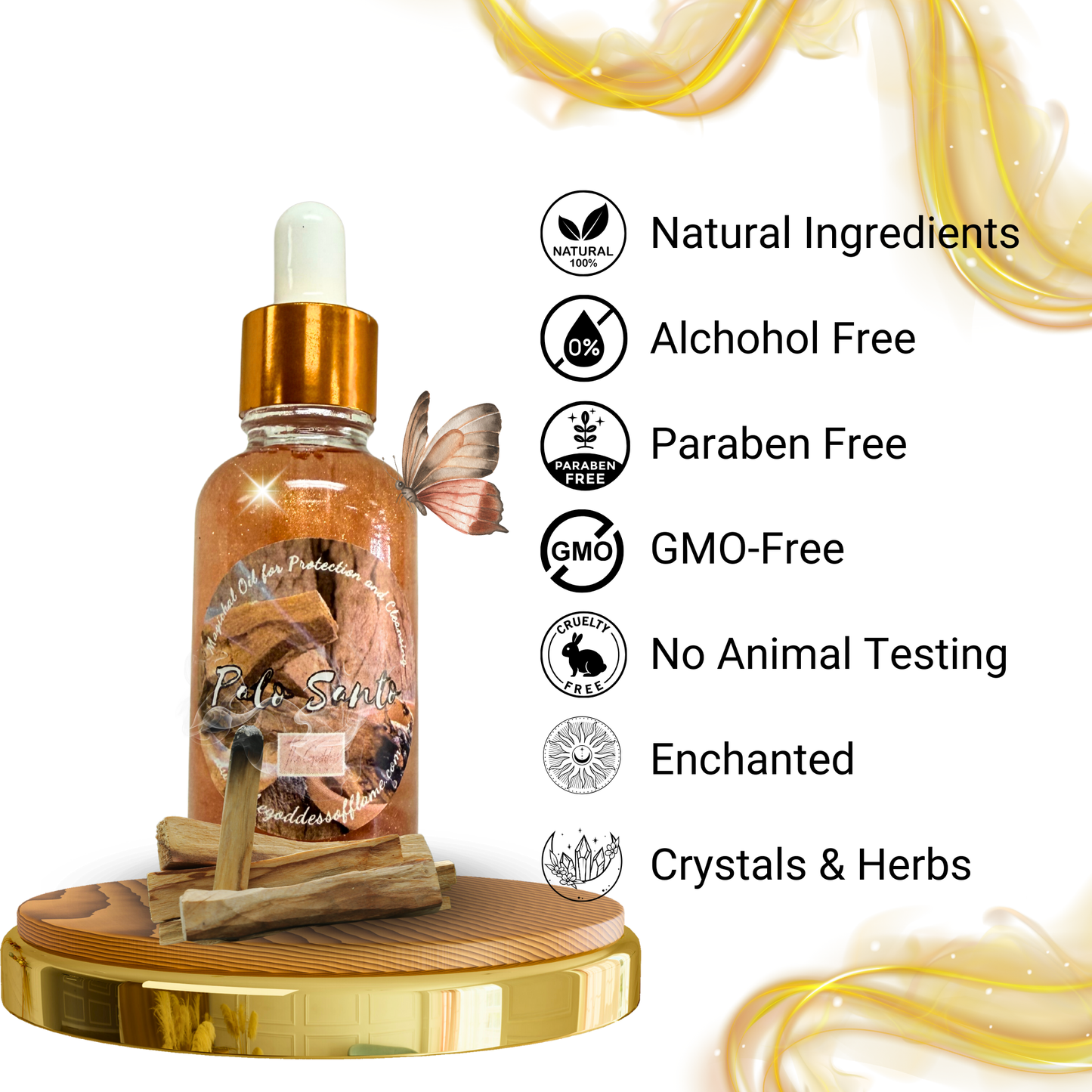 Palo Santo Oil (1 oz) – Ritual Anointing Oil for Cleansing, Protection & Spiritual Balance