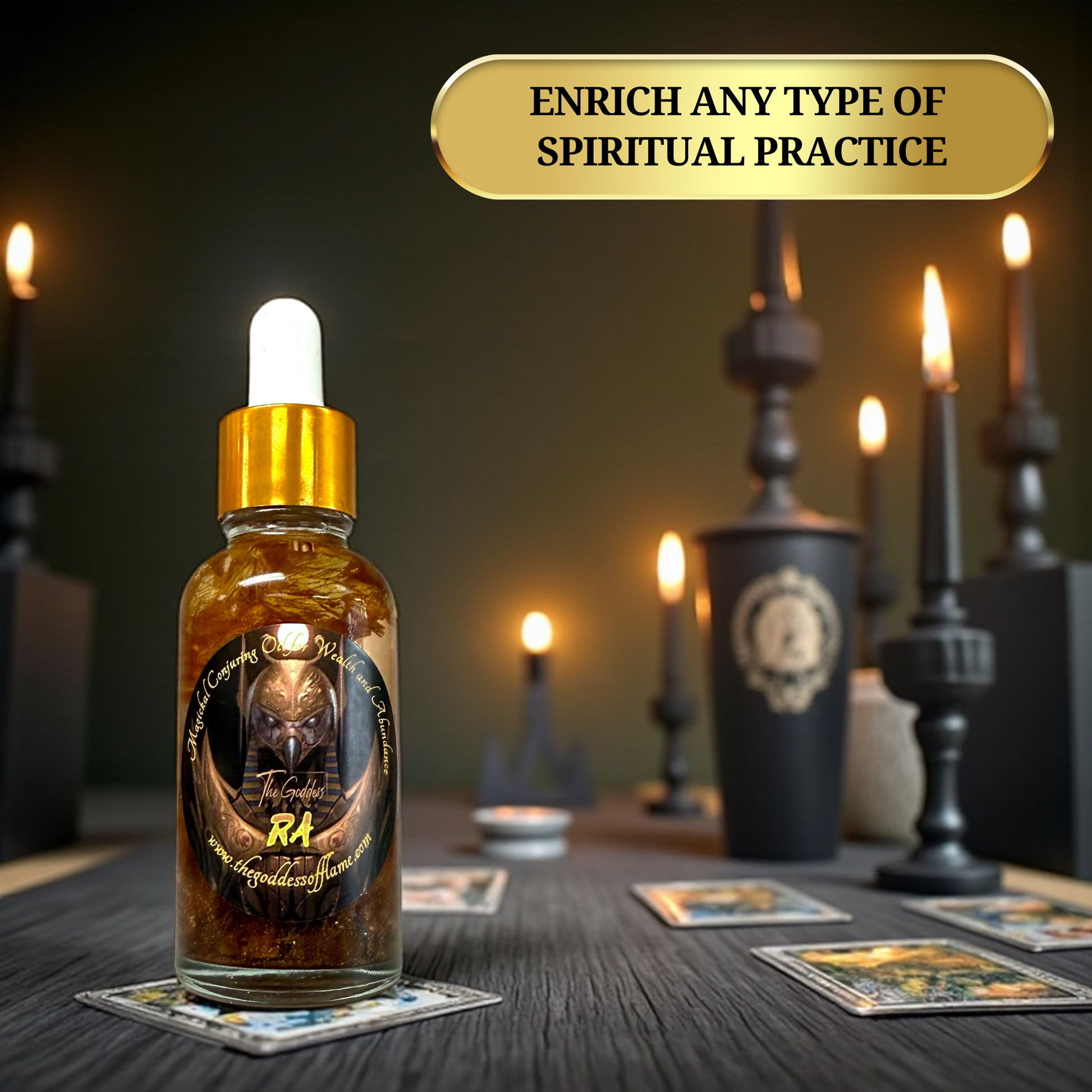 Spiritual anointing oil inspired by solar magick and divine illumination