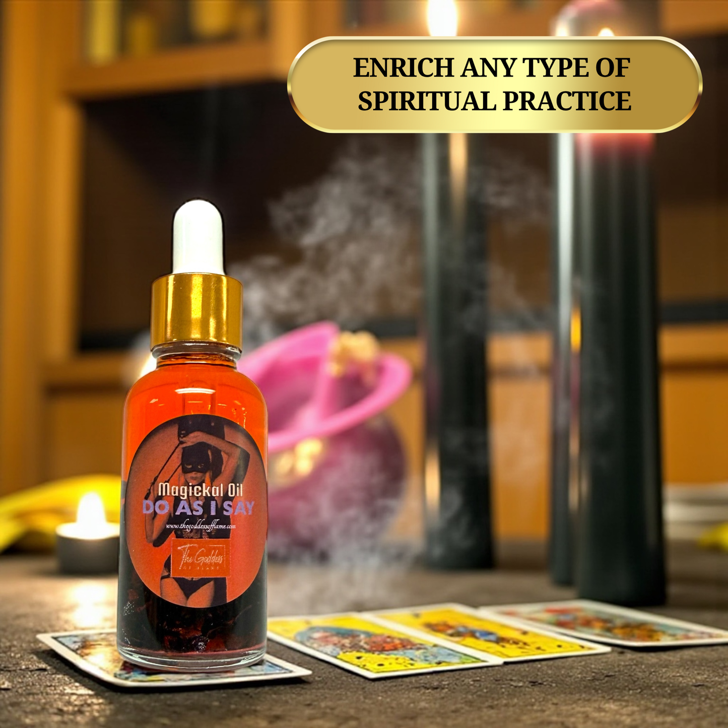 Commanding and influence ritual oil for spell work and energy alignment