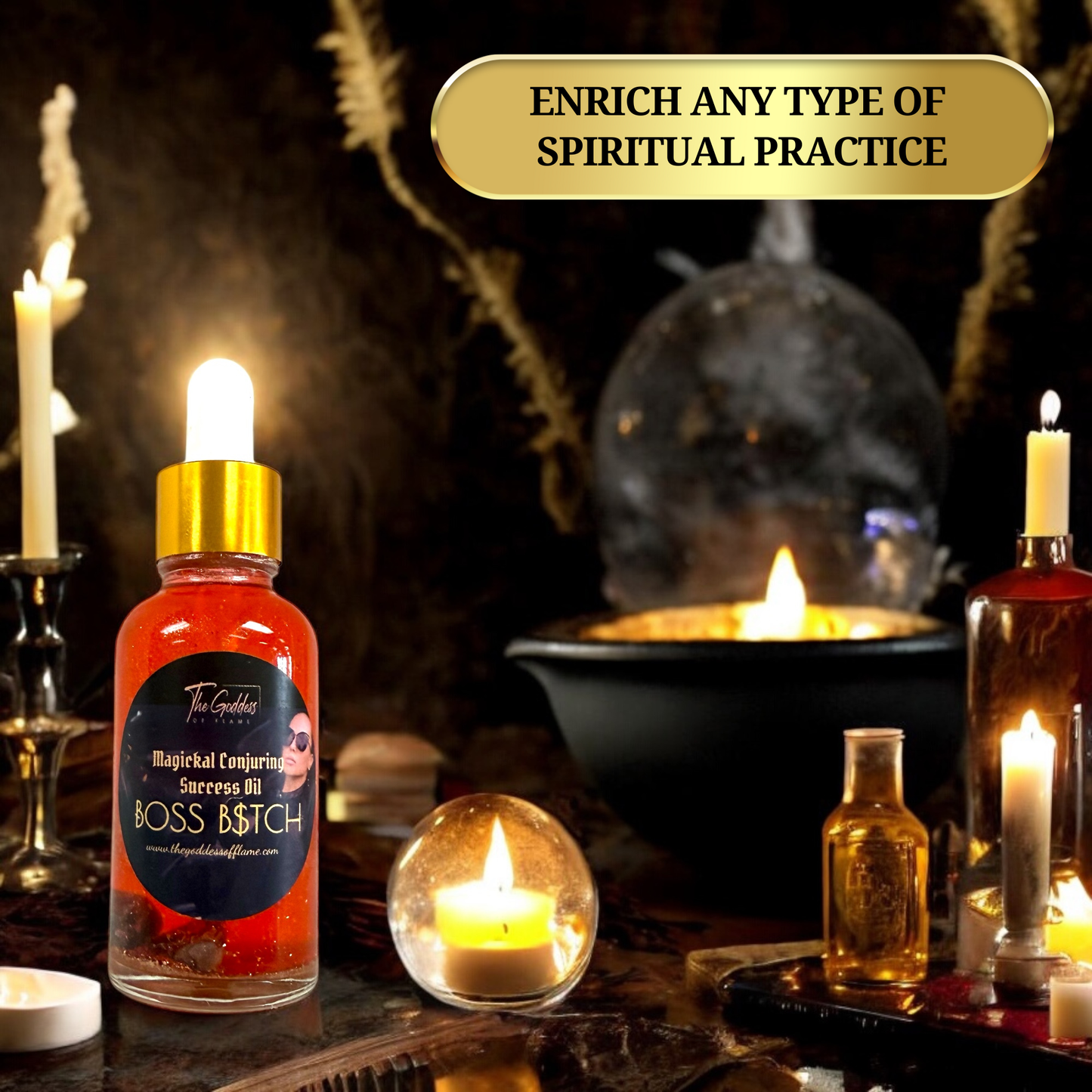 Boss B$tch Anointing Oil Dropper - Manifest Wealth, Abundance & Confidence