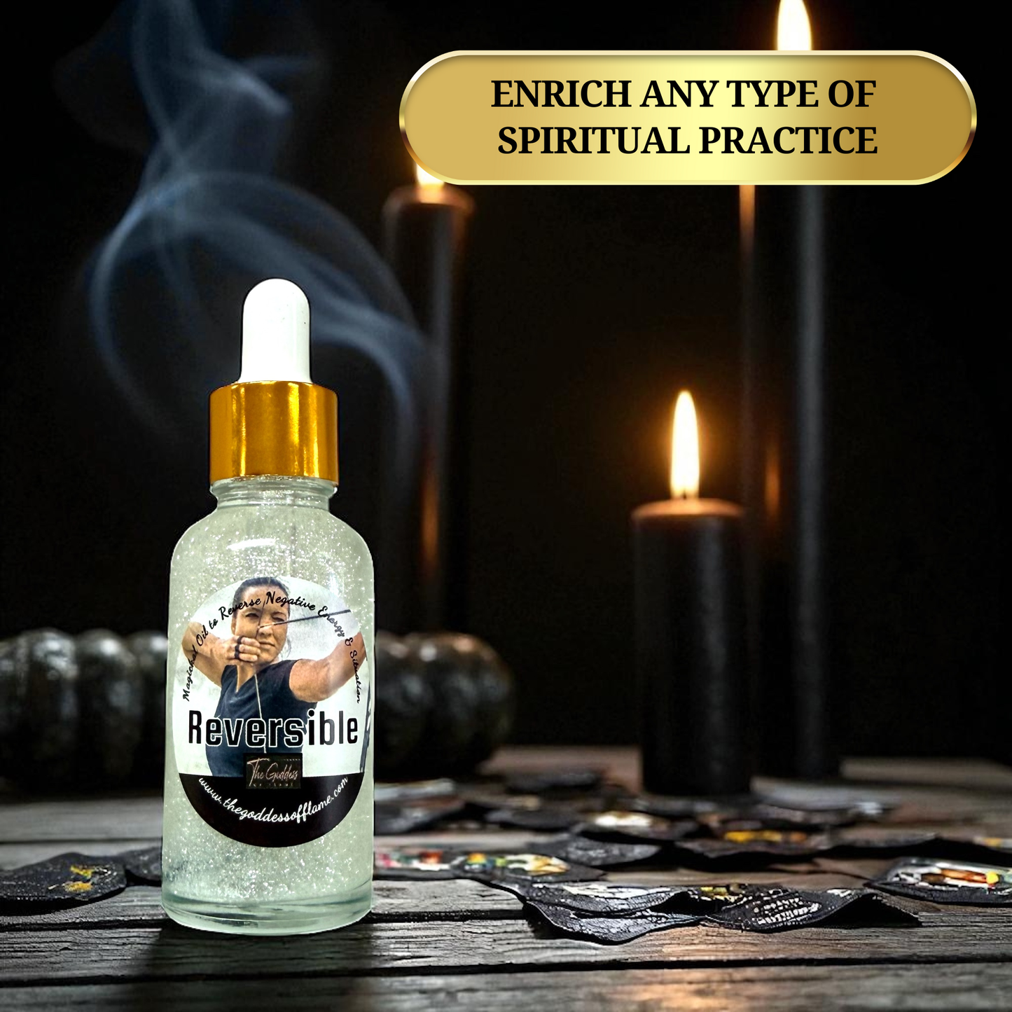 Reversible Oil Dropper Bottle – Spell Oil for Energy Clearing and Defense