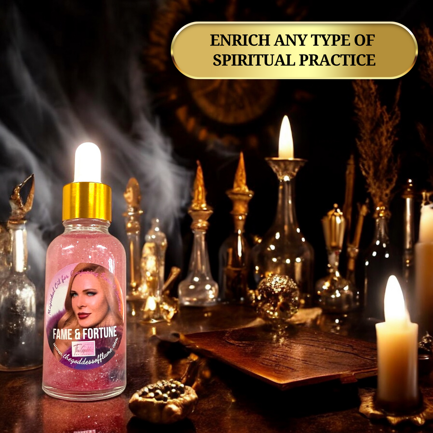 Fame & Fortune Conjuring Oil - Manifest Abundance, Success & Fame